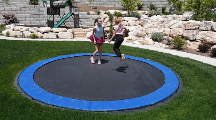 The best round in-ground trampoline in Utah.